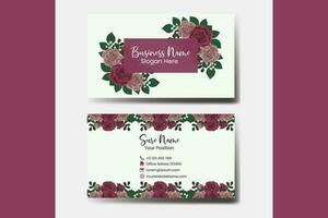 Modern creative business card and name card with Flower vector