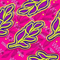 Seamless Floral Pattern in Retro 90s Style. Cute Botanical Contemporary Pattern. Trendy and Groovy Graphics for Fashion, Wallpaper, Wrapping Paper, Background, Print, Fabric, Textile and Apparel vector