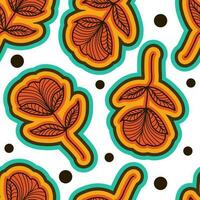 Seamless Floral Pattern in Retro 90s Style. Cute Botanical Contemporary Pattern. Trendy and Groovy Graphics for Fashion, Wallpaper, Wrapping Paper, Background, Print, Fabric, Textile and Apparel vector