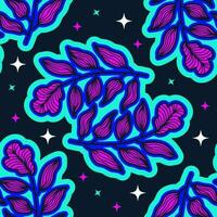 sin costura floral modelo en retro 90s estilo. linda botánico contemporáneo modelo. de moda y maravilloso gráficos para moda, fondo de pantalla, envase papel, fondo, imprimir, tela, textil y vestir vector