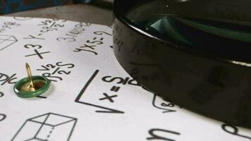 scienza calcolo fisica matematica e chemisrty formule sfondo video