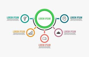 vector negocio modelo para presentaciones creativo concepto para infografía. negocio datos visualización. proceso cuadro. resumen elementos de gráficos, diagramas con pasos, opciones, secciones o proceso.