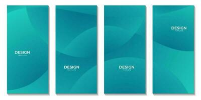 set of brochures. abstract aqua colorful background. vector illustration.