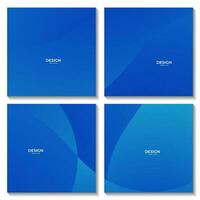 abstract squares blue wave gradient background vector