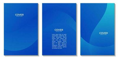 abstract flyers design with blue wave gradient background vector