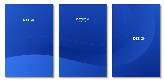 flyer design with simple abstract blue wave gradient background vector