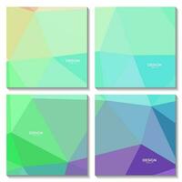 set of squares background. abstract colorful geometric background with triangles vector