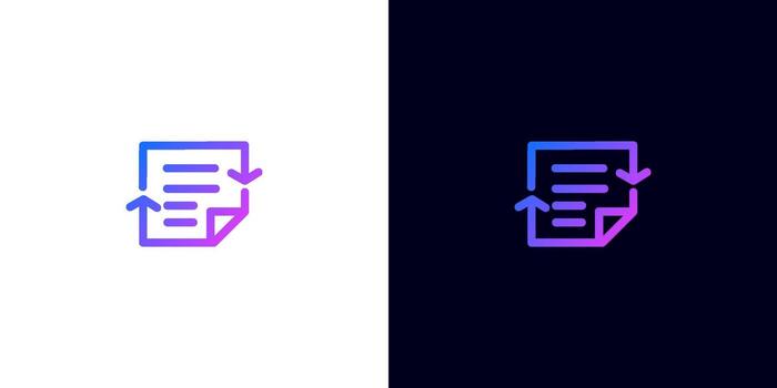 logo para artificial inteligencia documento escritura solicitud vector