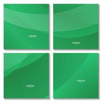 abstract green wave gradient background vector