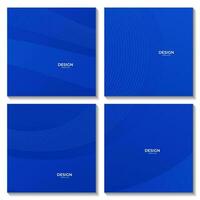 set of squares background. abstract blue wave gradient background vector