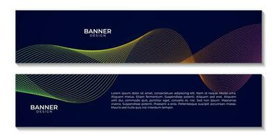 set of banners. abstract wave modern colorful background vector