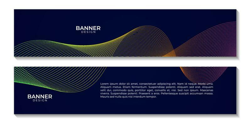 set of banners. abstract wave modern colorful background