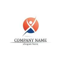 People logo, Team, Succes people work, Group and Community, Group Company and Business logo vector and design Care, Family icon Succes logo