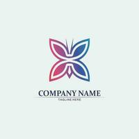 Vector Butterfly conceptual simple, colorful icon. Logo. Vector illustration