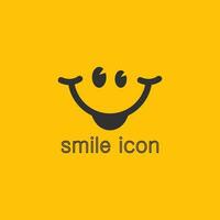 icono de sonrisa, sonrisa, diseño de logotipo vectorial, emoticonos felices, diseño divertido y felicidad de emoji vectorial vector