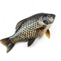 Fish isolated on white background, generate ai photo