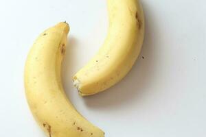 2 bananas on a white background photo