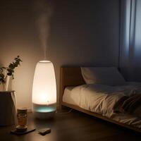 Room humidifier with warm light photo