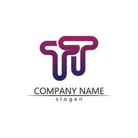 T letter, T logo vector font alphabet design and icon T