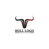 cabeza de búfalo de toro, vaca, vector de diseño de logotipo de mascota animal para búfalo de cuerno deportivo, animal, mamíferos, logotipo de cabeza, salvaje, matador