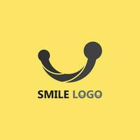 icono de sonrisa, sonrisa, diseño de logotipo vectorial, emoticonos felices, diseño divertido y felicidad de emoji vectorial vector