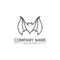 bat vector icon logo template