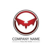 bat vector icon logo template