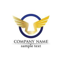 Falcon Wings Logo Template vector icon logo design app