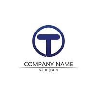 T letter, T logo vector font alphabet design and icon T