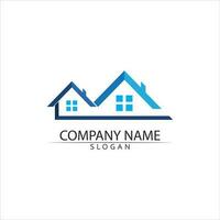 Real estate and home buildings vector logo icons template