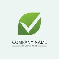 Checklist check mark logo vector or icon. Tick symbol in green color illustration. Accept okey symbol for approvement or cheklist design