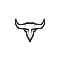 Bull horn and buffalo logo and symbols template icons app vector