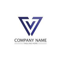 V Letter Logo Template vector