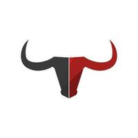 toro cabeza de búfalo vaca animal mascota diseño de logotipo vector para deporte cuerno búfalo animal mamíferos cabeza logo salvaje matador