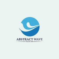 Water wave icon vector