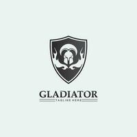 Spartan helmet, gladiator logo template vector icon design, head icon of warriors, soldier
