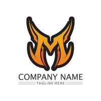 M letter logo design vector identity icon sign