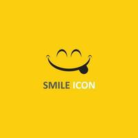 icono de sonrisa, sonrisa, diseño de logotipo vectorial, emoticonos felices, diseño divertido y felicidad de emoji vectorial vector