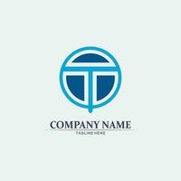 T letter, T logo vector font alphabet design and icon T