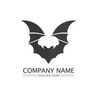 bat vector icon logo template