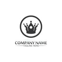 Crown Logo king logo queen logo, princess, Template vector icon illustration design imperial, royal, and  succes logo business