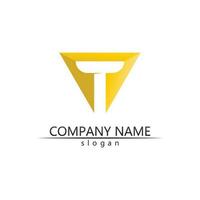 T letter, T logo vector font alphabet design and icon T