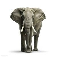 Elephant isolated on white background, generate ai photo