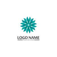 Tree leaf vector and green logo design friendly concept