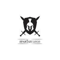 plantilla de logotipo de casco espartano vector