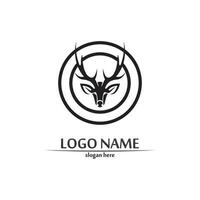 deer logo animal and mammal design and graphic vector