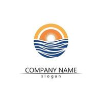 Water wave icon vector