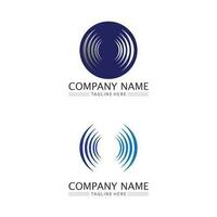 O logo Business Technology circle logo and symbols Vector Design Graphic