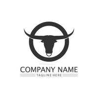 Bull buffalo head, cow, animal  mascot logo design vector for sport horn buffalo, animal, mammals, head logo, wild, matador