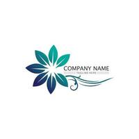 Logotipo de árbol de hoja y naturaleza para diseño de ecología de planta verde de vector de negocio